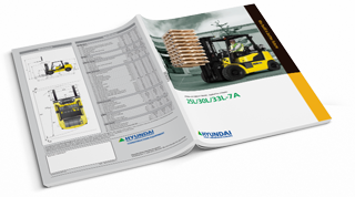 Brochure for HYUNDAI 25/30/33L-7A gastruck