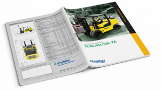 Brochure for HYUNDAI 35/40/45/50L-7A gastruck